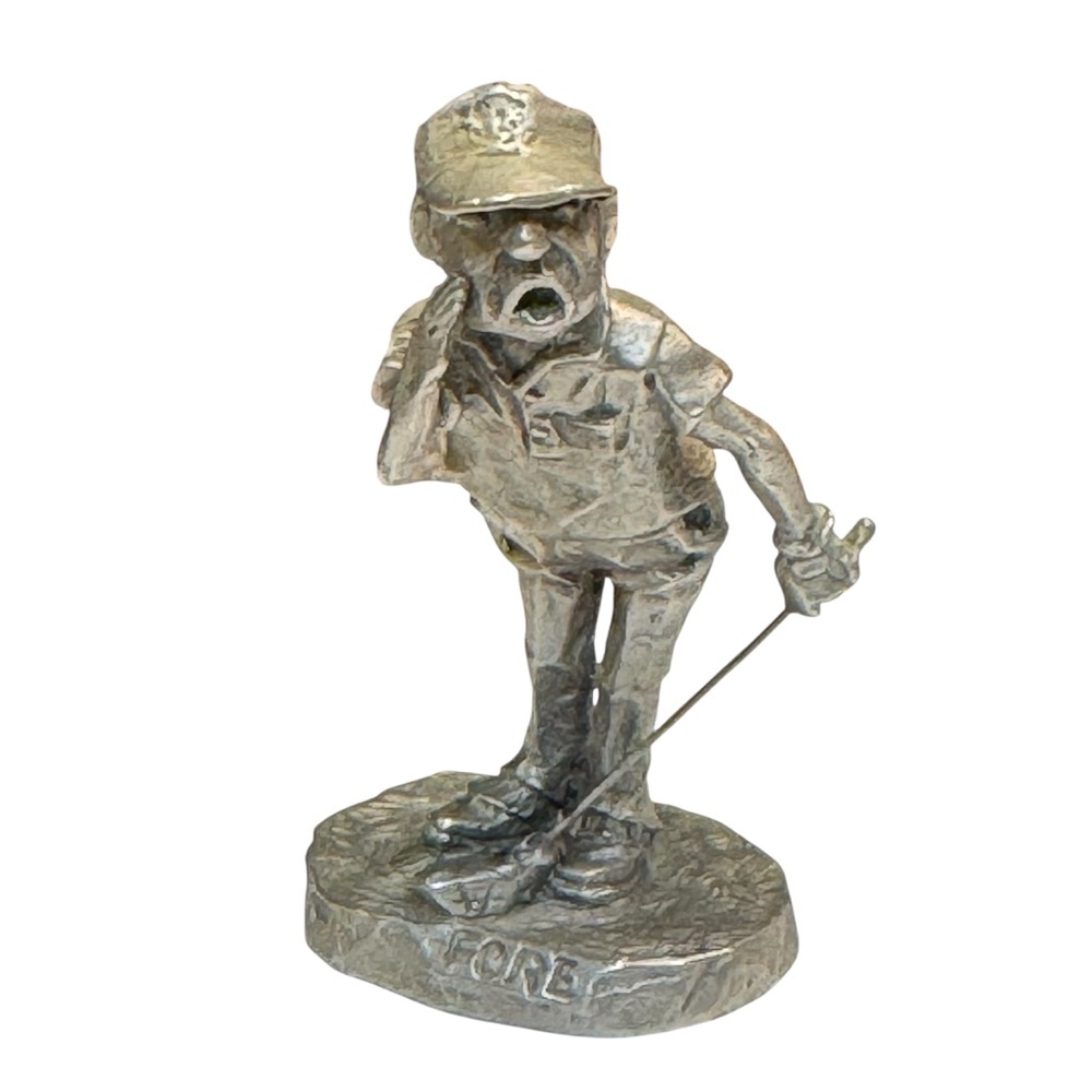 Vintage Heritage Pewter Golf Figure “Hit The Ball Will Ya” by Philip Kraczkowski